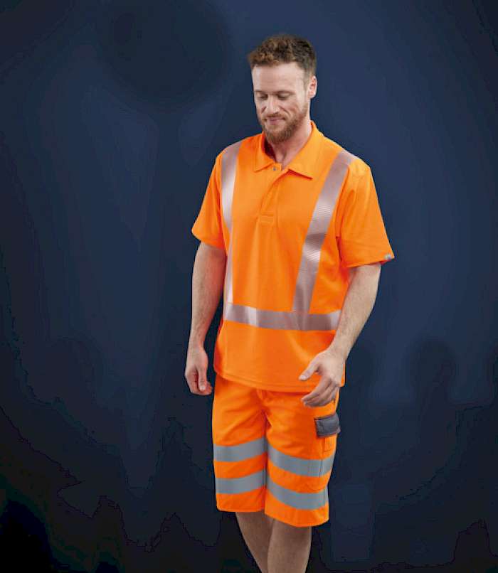 kurze Berufskleidung in orange